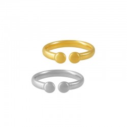 Brass Ring w/ Beads 22x3mm
