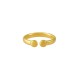 Brass Finger Ring with Beads 22x3mm
