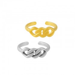Brass Ring w/ Chain 21x7mm
