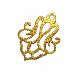 Pendentif filigrane en Métal/Laiton 43x32mm