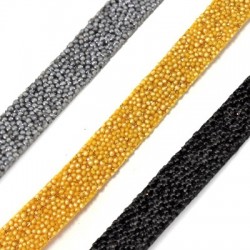 Fettuccia di Cuoio Artificiale effetto Caviale 10mm (~5mtr/bobina)