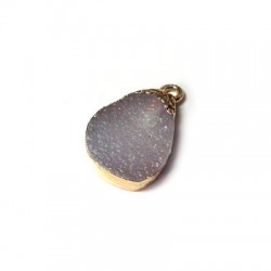 Resin Charm Irregular Teardrop Geodes 13x18mm