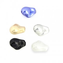 Pearl ABS Bead Teardrop Irregular 15x22mm Ø1.5mm