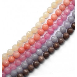 Perlina Sfaccettata di Giada 8mm (~48pz/filo)