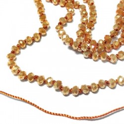 Glass Faceted 4mm Knotted String (135 pieces per String)