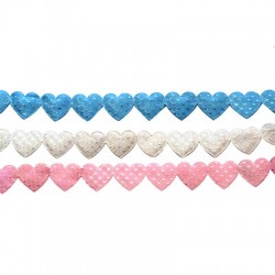 Cinta de Poliéster con Forma de Corazón 14 x 15 mm