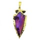 Pendentif avec sémi-précieuse Obsidienne 24x38mm