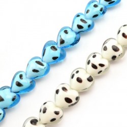 Murano Style Glass Bead Heart 20mm (20pcs)