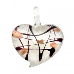 Murano Glass Heart 36x40mm