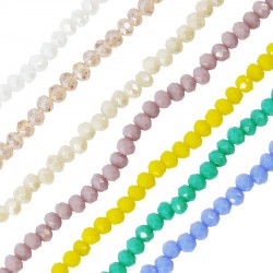 Γυάλινη Χάντρα Κρυσταλλάκι 3x2.5mm Ø0.7mm (~150τμχ)