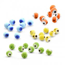 Glass Bead Round Eye 6mm (Ø1mm)