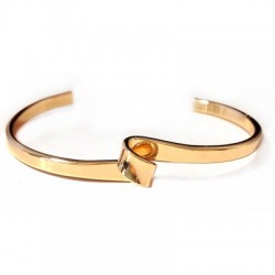 Bracelet ÉCO Jonc Ajustable avec anneau en Métal/Laiton 65mm