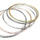 Bracelet Jonc Ajustable en Métal/Laiton 63mm avec triangles