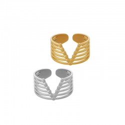 Stainless Steel 304 Finger Ring 18x12mm
