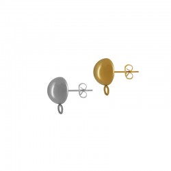 Boucle D'Oreille Ronde en Acier Inoxydable 304 avec Boucle 8 mm