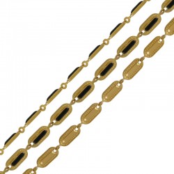 Stainless Steel 304 Chain Oval w/ Enamel 5x9mm