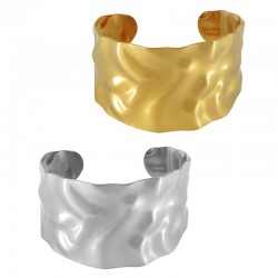 Stainless Steel 304 Bracelet Hammered 68x40mm