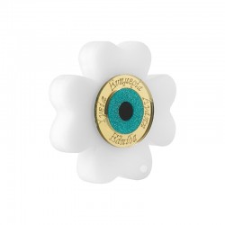Plexi Acrylic Deco Clover w/ Evil Eye & Wishes 62x60mm