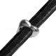 Zamak Slider Heart Regaliz 18x20x5.5mm (Ø 10x8mm)