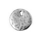 Zamak Hammered Pendant Round 20mm
