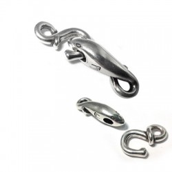 Zamak Clasp Set Shark 41x13mm