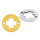 Intercalaire Rond avec Croix en Métal/Zamac, 23mm