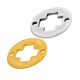Intercalaire Rond avec Croix en Métal/Zamac, 23mm