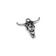 Pendentif Tête de Taureau en Métal/Zamak 19x16mm