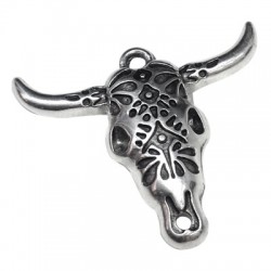 Pendente in Metallo Zama Teschio di Toro 39x32mm