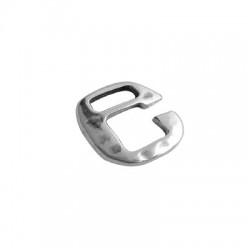 Fermoir crochet en Métal/Zamak 19x21mm (Ø 10,5x2,5mm)