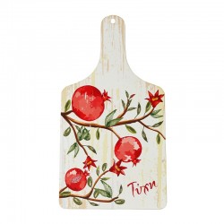 Wooden Cutting Board w/ Pomegranate "Τύχη" 139x250mm