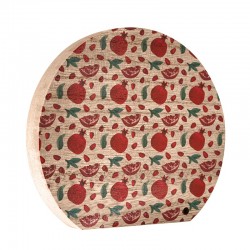 Wooden Deco Hemicylce w/ Pomegranade 145x132mm