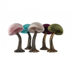 Velvet Deco Mushroom 6x12cm