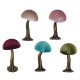 Champignon Décoratif en Velours 6 x 12 cm