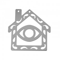 Stainless Steel 304 Pendant House w/ Evil Eye 80mm