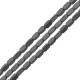Hematite Tube Faceted 2x4mm (Ø1mm) (100pcs) (40cm)