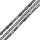 Hematite Tube Faceted 2x4mm (Ø1mm) (100pcs) (40cm)