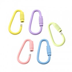 Fermoir métallique coloré Oval - 19x14mm
