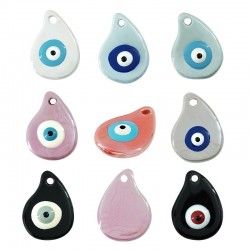 Enamel Ceramic Drop Eye 32x24mm (Ø 3.5mm)