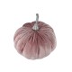 Calabaza Decorativa de Terciopelo con Tallo Metálico ~10,5 cm