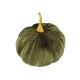 Calabaza Decorativa de Terciopelo con Tallo Metálico ~10,5 cm