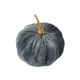 Calabaza Decorativa de Terciopelo con Tallo Metálico ~10,5 cm