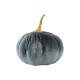 Velvet Decorative Pumkin with Metal Stem ~10.5cm