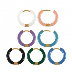 Stainless Steel 304 Earring Hoop w/ Enamel 18mm/3mm