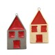 Enameled Ceramic Pendant House 45x81mm