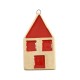 Enameled Ceramic Pendant House 45x81mm