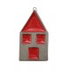Enameled Ceramic Pendant House 45x81mm