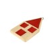 Enameled Ceramic Pendant House 45x81mm