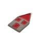 Enameled Ceramic Pendant House 45x81mm