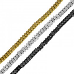 Distanziatore di Ematite Rondella Squadrata 2x3mm (~40cm/filo)